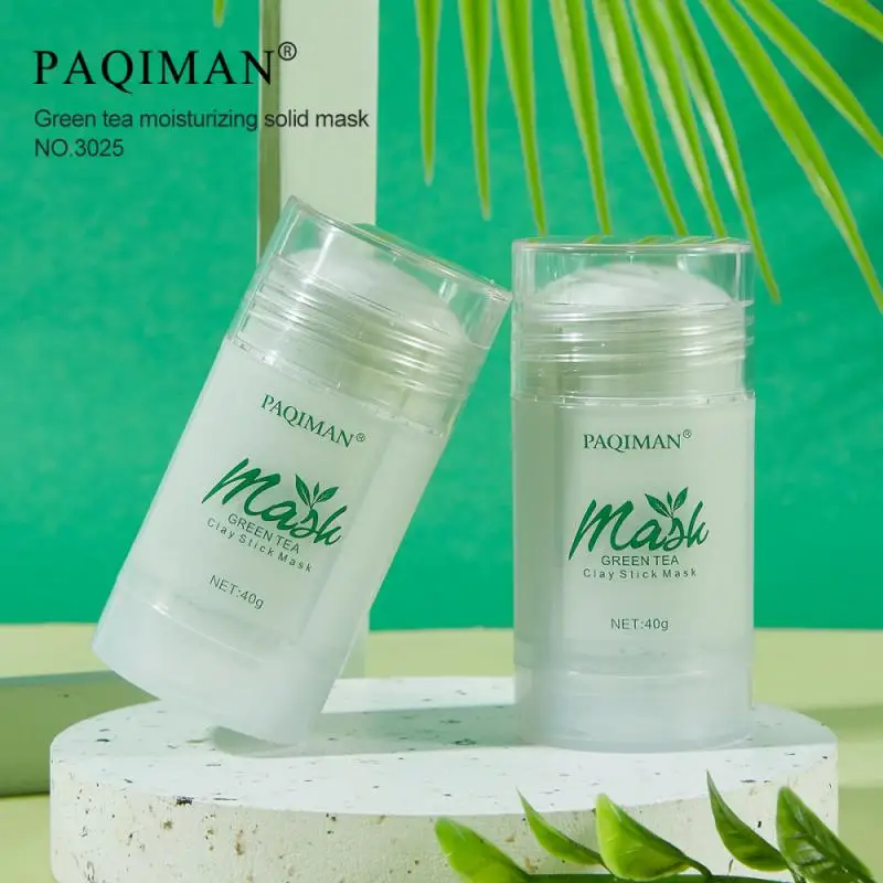 

Green Tea Stick Mask Purifying Clay Oil Control Moisturizing Anti-acne Solid Cleansing Mask Acne Blackhead Mud Mask Face Care