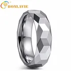 Серебряный цвет ромб обручальные кольца Любовь Обещание вольфрамовые стальные кольца союз обручальное кольцо