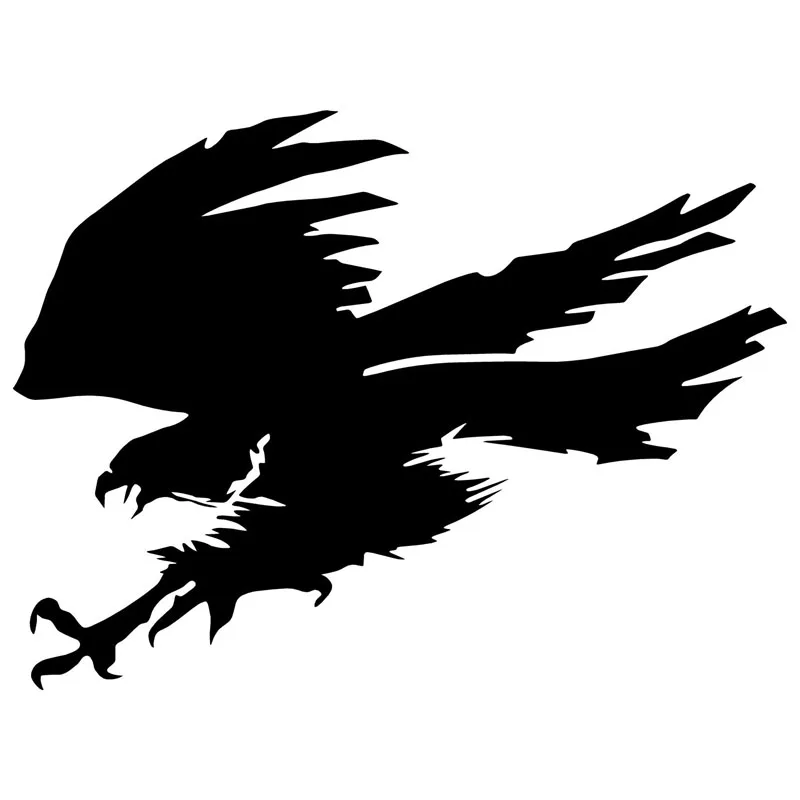 

Car Sticker Cool Eagle Hunting Fun PVC Car Decoration Accessories Sticker Creative Waterproof Sunscreen Black/White,15cm*11cm