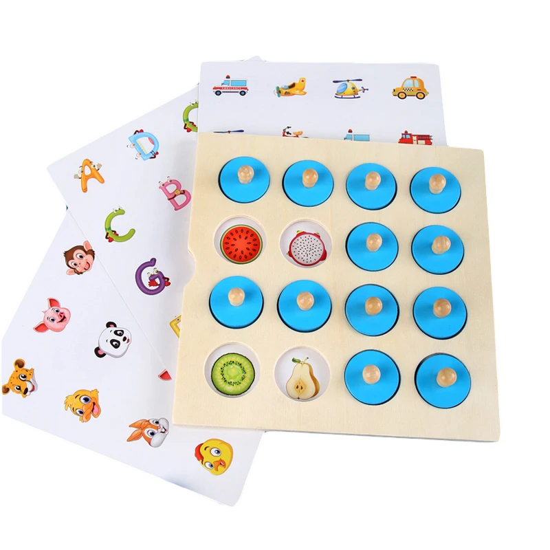 Детские шахматы с памятью 3D Деревянный пазл Интерактивная настольная игра