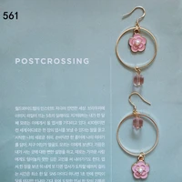 korean fashion pink girl round heart shaped cute drop earrings pearl earrings asymmetric tassel earrings pendant jewelry gift