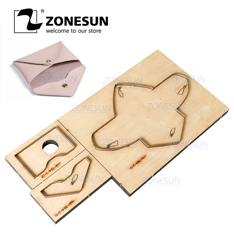 

ZONESUN Credit Card Holder Coin Purse Customized Leather Cutting Die Handicraft Tool Punch Cutter Mold Diy Paper Wallet Cut Die