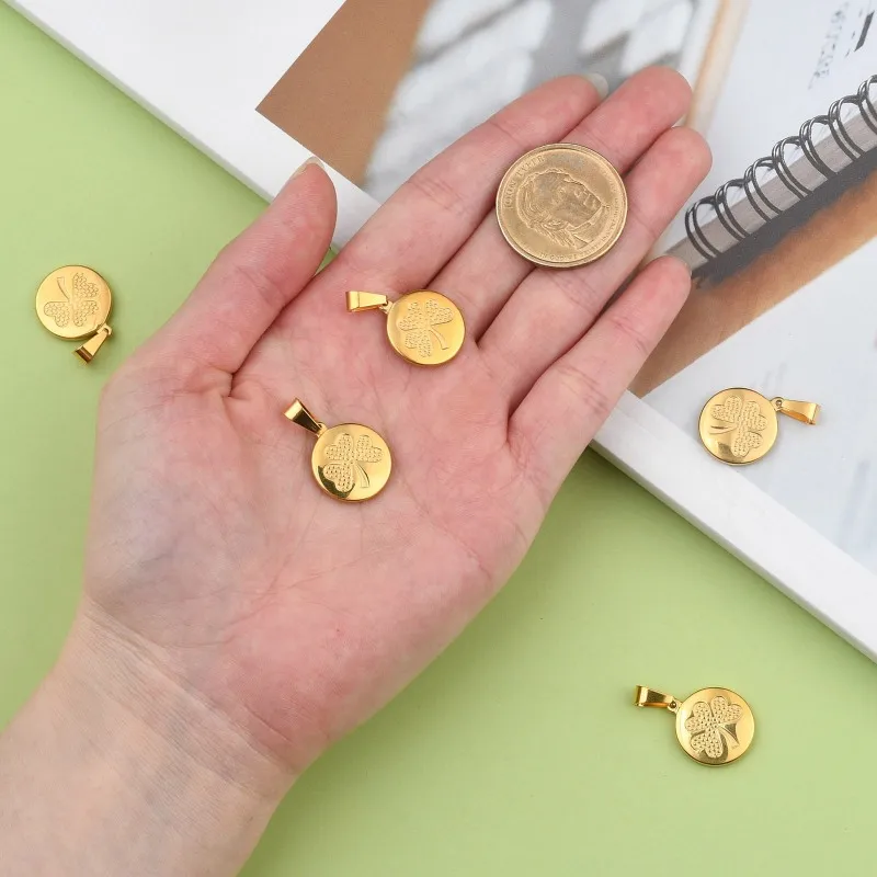 12 шт. 304 нержавеющая сталь Кулоны из нержавеющей стали на плоской подошве с