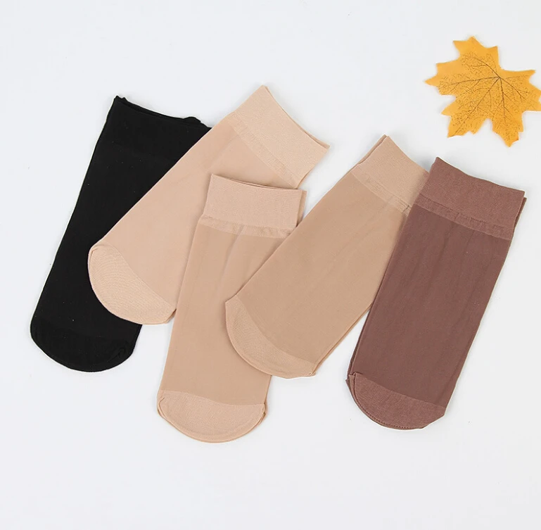 Women's Socks Women Velvet Female Summer Thin Silk Transparent Wholesale 5 Pairs Ankle Sox |