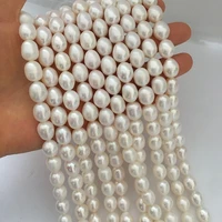 high quality pearl beads 7 11 mm 100 freshwater pearl material with oval or rice shape per strand