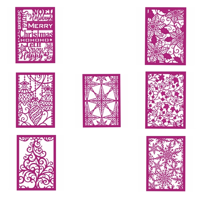 Лист звезда кружева рождественские слова буквы металлические штампы для сделай