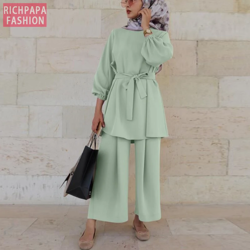 Eid Mubarek женская одежда из двух частей турецкий хиджаб платье Caftan caftans