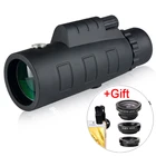 Универсальный объектив камеры телефона объектив рыбий глаз широкоугольный макрообъектив 40X60 зум телескоп для смартфонов телефон со штативом