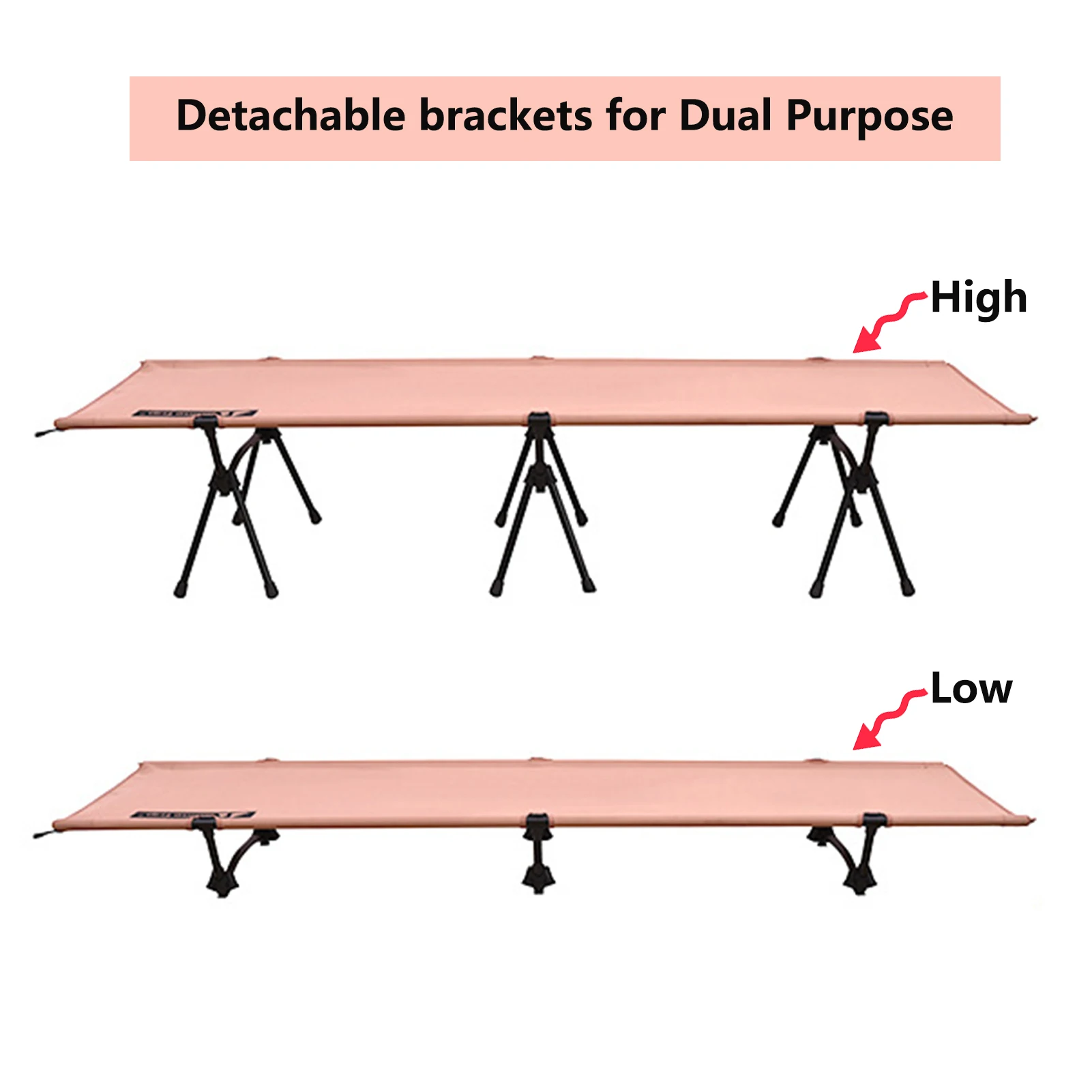 Уличная складная кровать для кемпинга легкая высоких и низких помещений