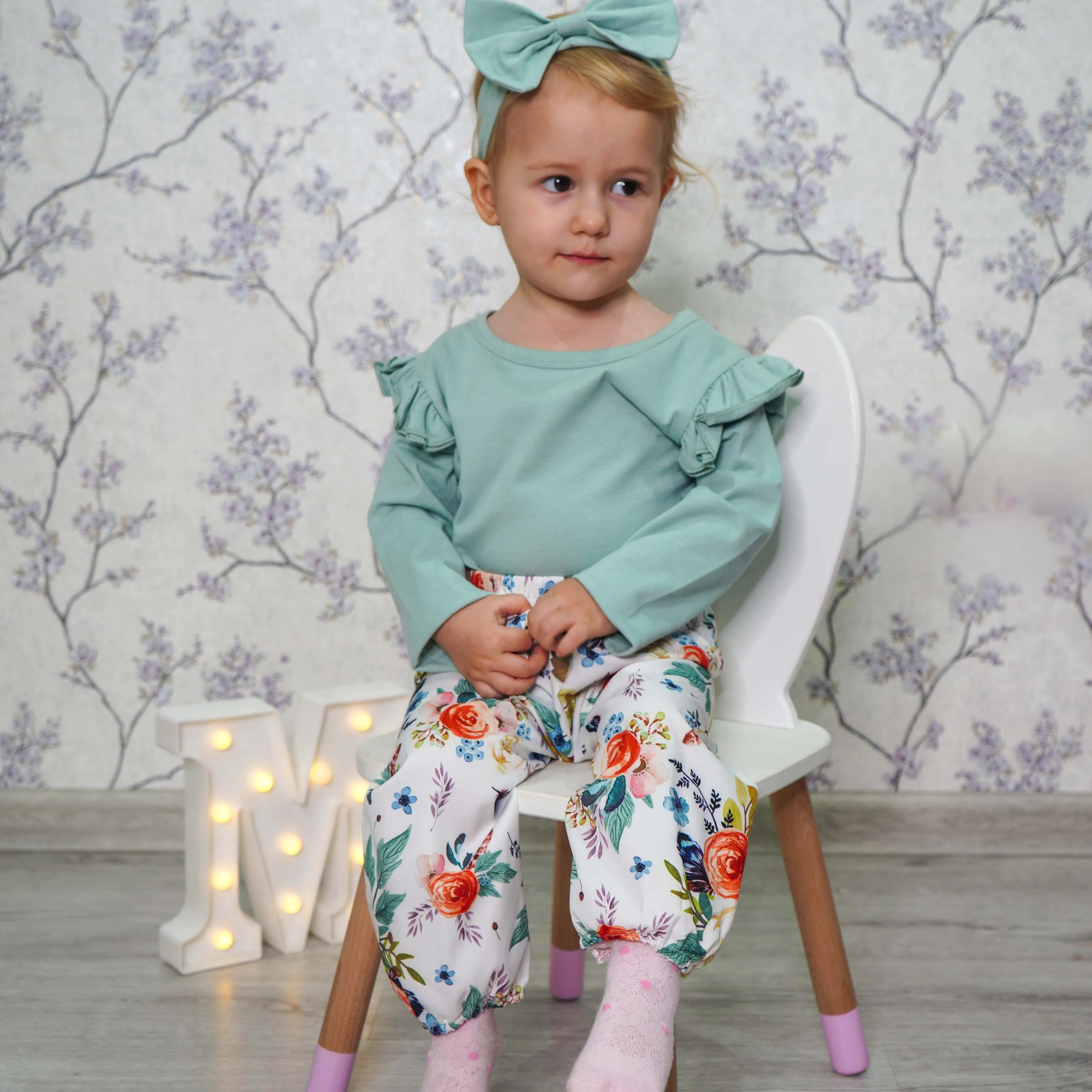 

Cotton Baby Girl Clothes for Newborns 0 to 3 Clothing Sets for New Born 4Piece Bodysuit Pants Headband Belt Ruffle Baby Set