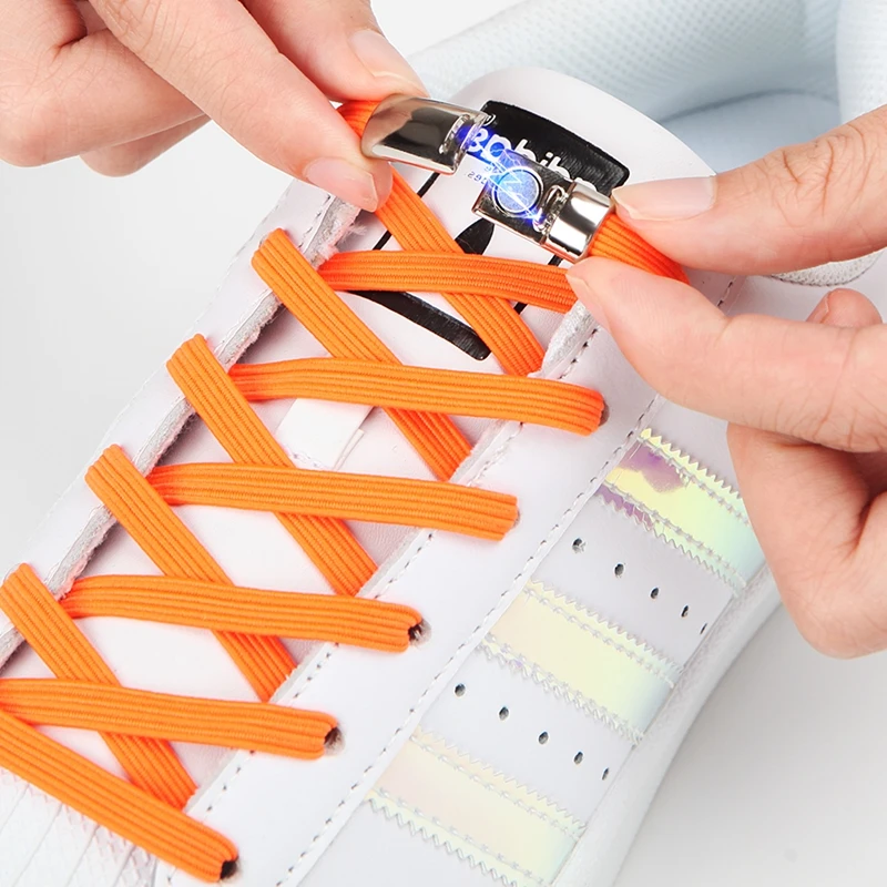 

Magnetic Shoelaces Elastic Metal lock Fashion Convenience No Tie Shoelace Suitable for all kinds of shoes Sneakers Lazy laces