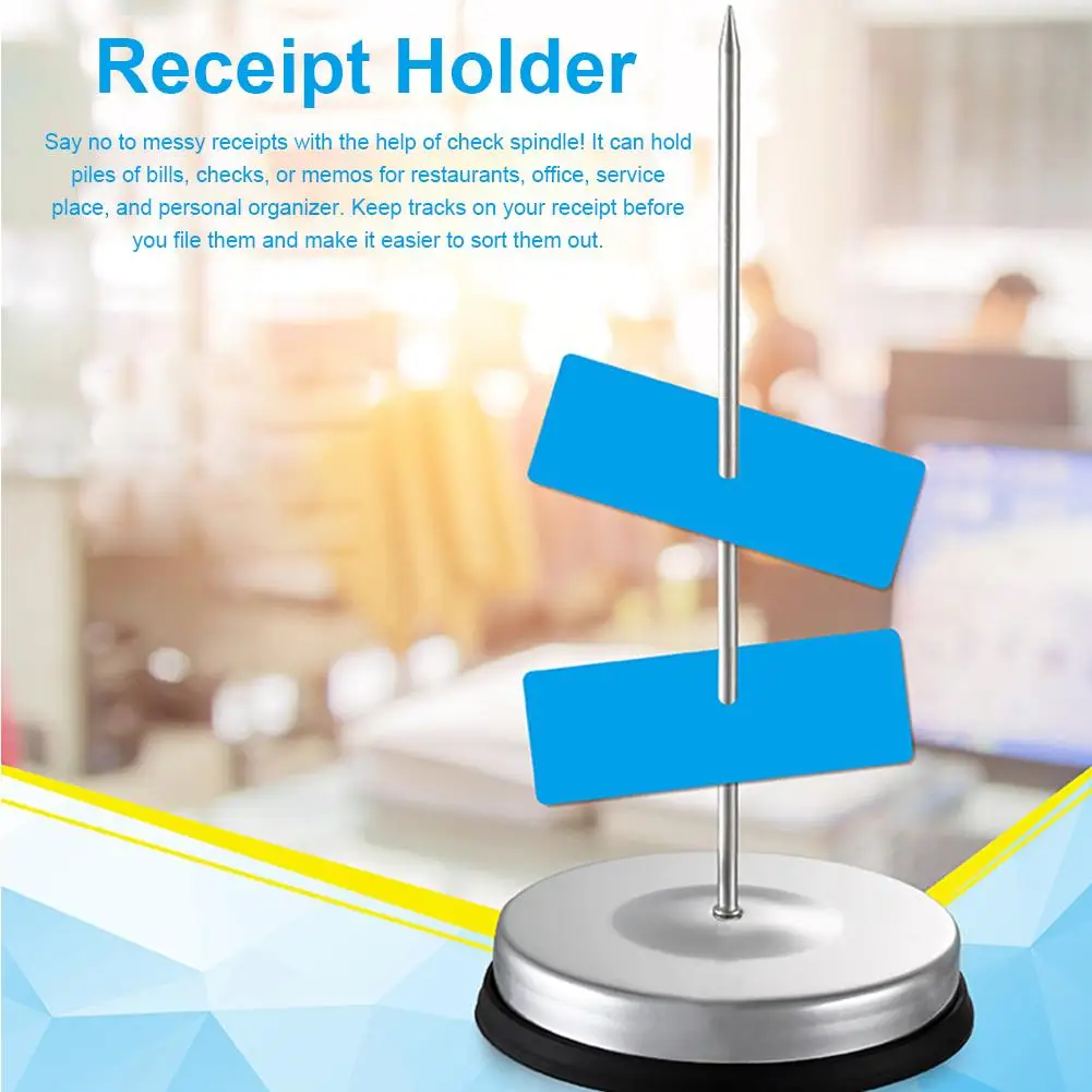 2 шт. из нержавеющей стали чековый держатель с круглым основанием для ресторана