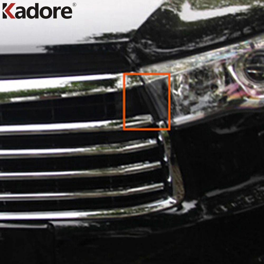 Передняя решетка из АБС хрома для Toyota high Lander 2014 2015 аксессуары