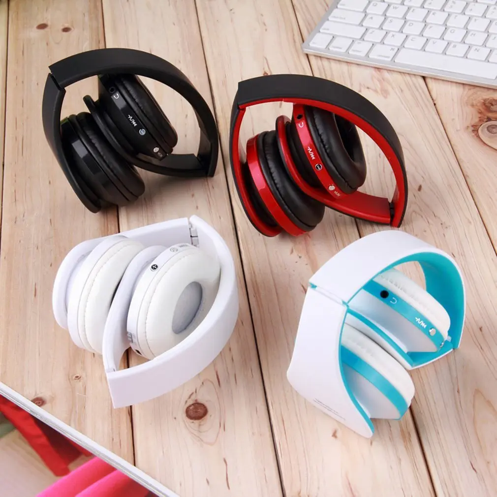Складные беспроводные наушники стерео Bluetooth гарнитура с микрофоном поддержка AUX