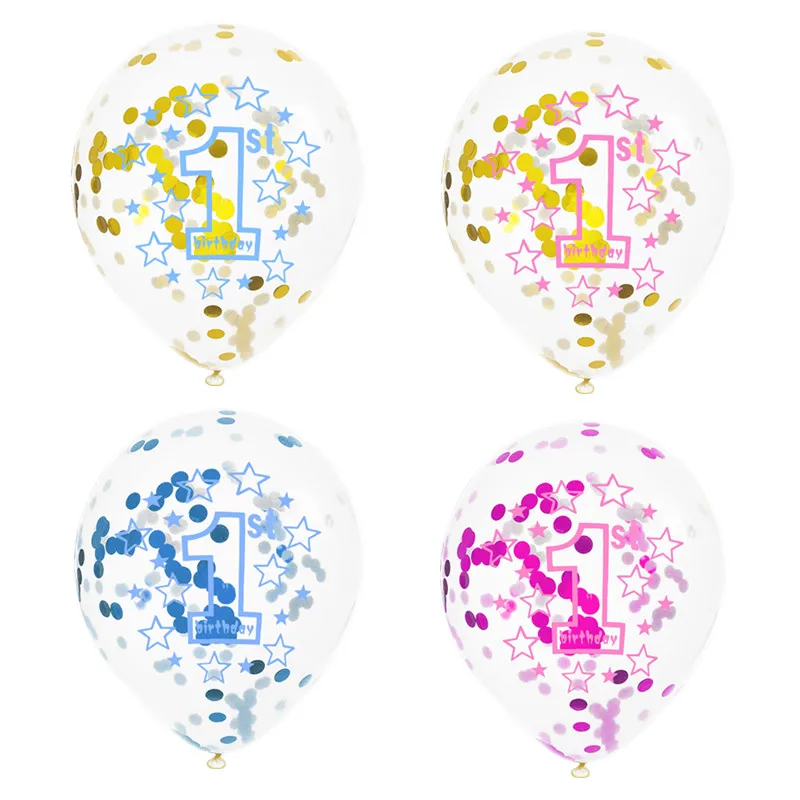 10 шт. воздушные шары для первого дня рождения маленьких мальчиков и девочек