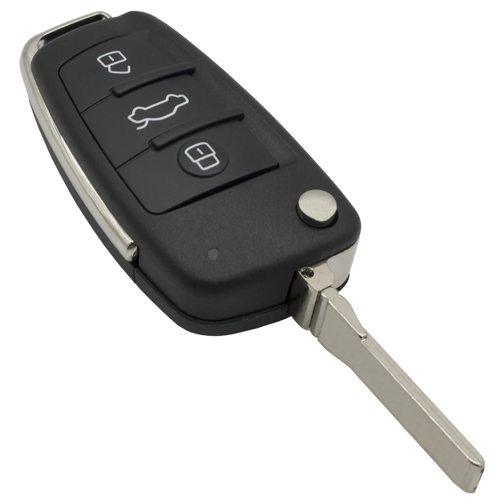 WhatsKey 3 кнопки Складной Дистанционный флип автомобильный чехол для ключей Audi A6L A3 A4
