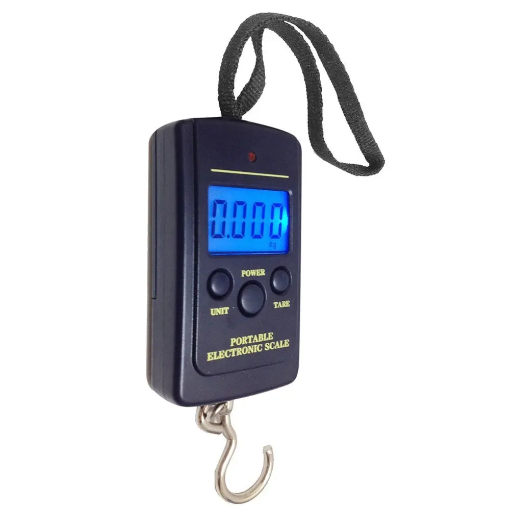 

GY-004 40Kg/10g Portable electronic hand scale electronic weighing electronic luggage scale hook scale LED digital display