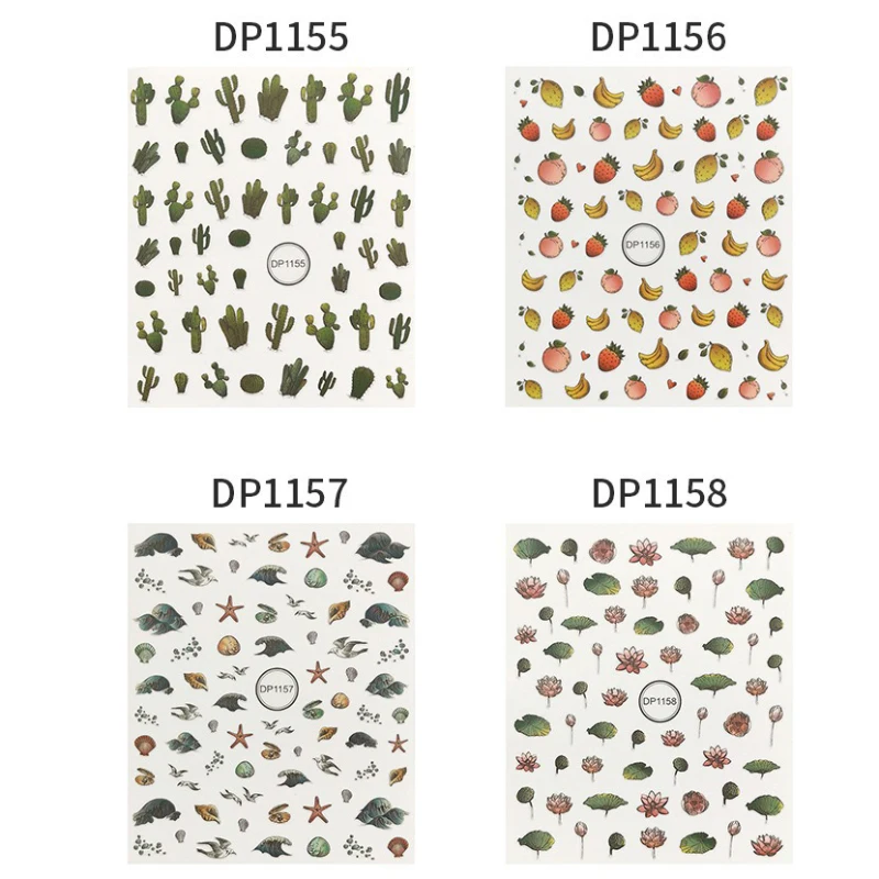 Наклейки 3D для ногтей с фруктами и лимоном клейкие слайдеры ногтями новый дизайн