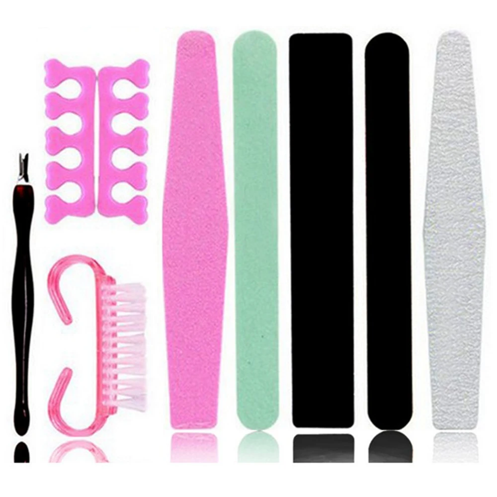 9 шт./компл. инструменты для маникюра портативный разделитель пальцев ног Файлы