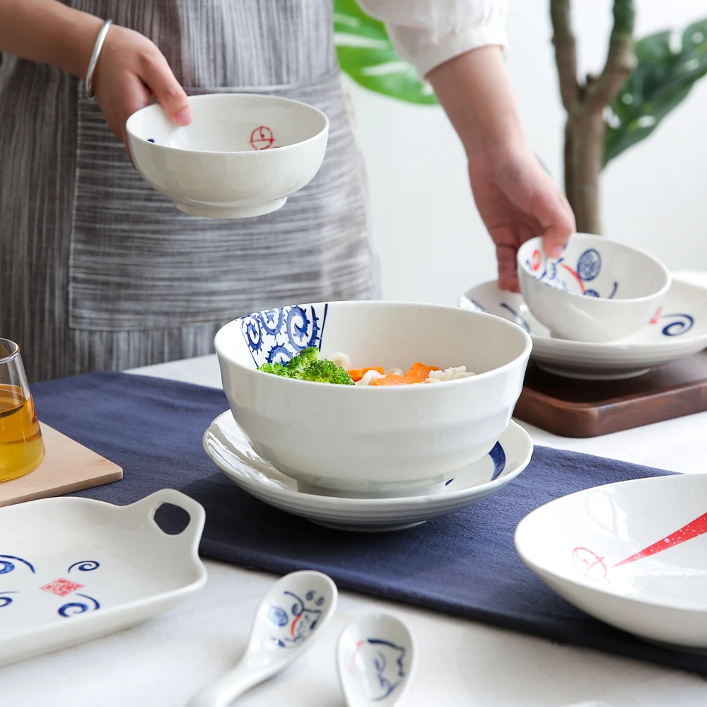 Японский творческий милый Кот керамическая посуда блюдо домашние тарелки чаши