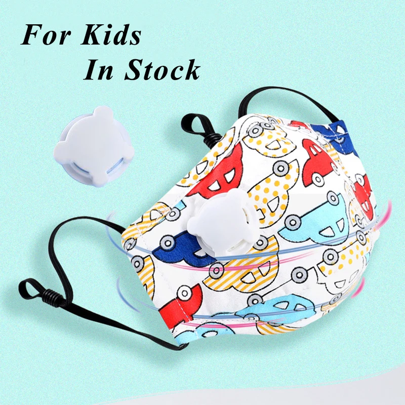 Детская Пылезащитная хлопковая мультяшная маска для рта респиратор с фильтром