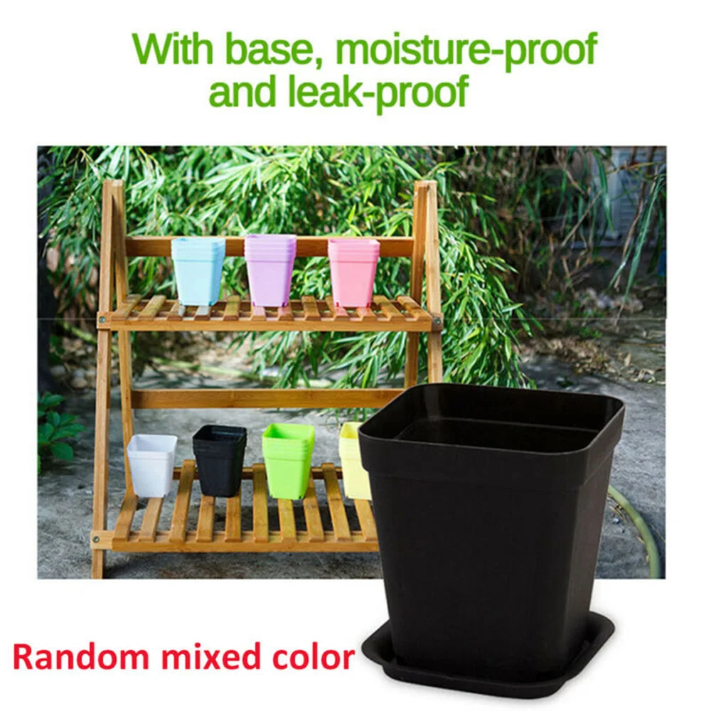 

7 colors Flower Pots Home Table Office 10PCS Mini Plastic Plant Garden