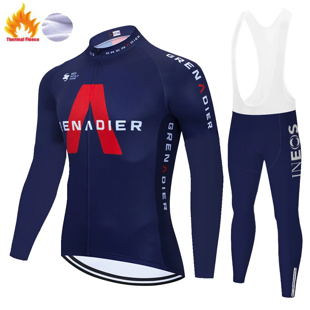 Профессиональная команда grenadier ineos maillot Велоспорт homme зимний термальный флисовый