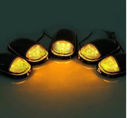 

[ Hot Sale ] 1pcs 3 LED Car Cab Roof Marker Lights For Truck SUV DC 12V Black Smoked Lens LED Roof Lamps Doom Lights Clearance