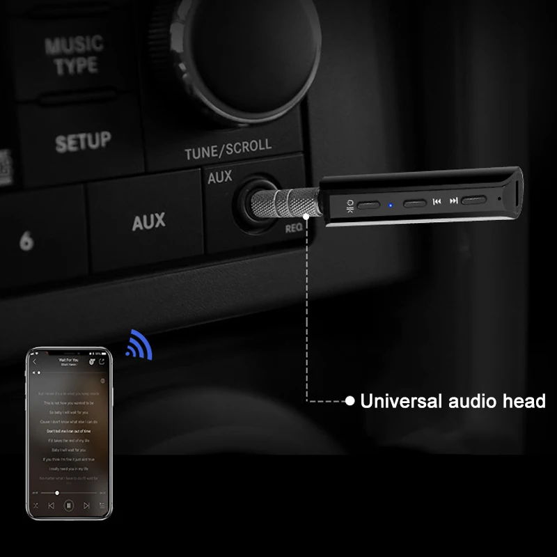 Bluetooth аудио приемник проводной к беспроводной к AUX динамик усилитель звука автомобильный адаптер громкой связи