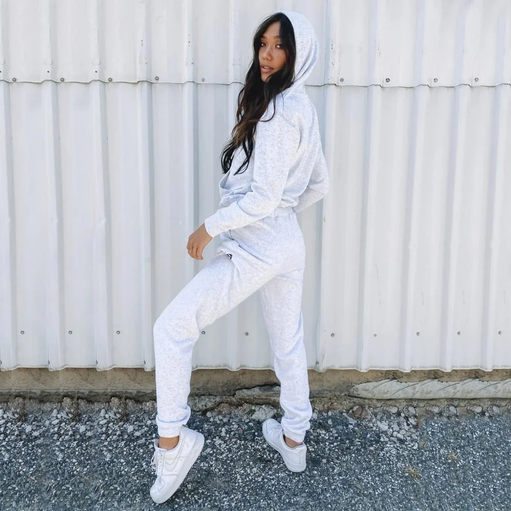 Женская толстовка и модные брюки из 2 предметов повседневная одежда для бега