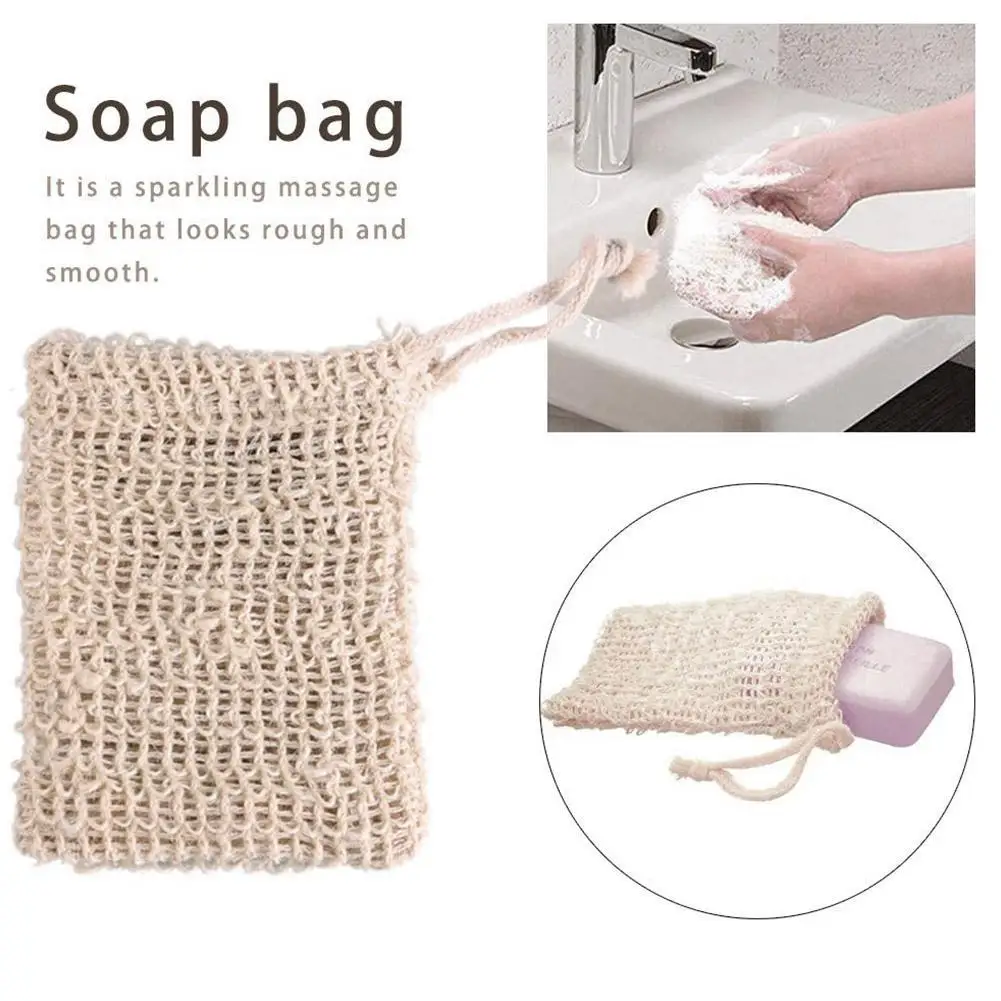 

Bath Soap Bags Handmade Mesh Soap Holder Natural Exfoliating And Soap Linen Bag Bathed And Soap Cotton Bag Foamed Liquid I6O5