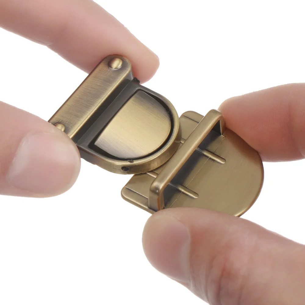 1 Pcs Durable Metal Wallet Bags Clasp Twist Turn Lock Closure Button Snaps For DIY Craft Hardware Handbag Purse Luggage Part | Дом и сад