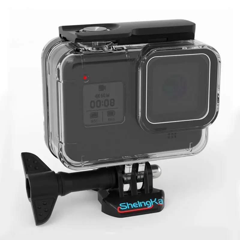 Черный водонепроницаемый защитный чехол для камеры GoPro Hero 8 60 м|Чехлы экшн-камер| |