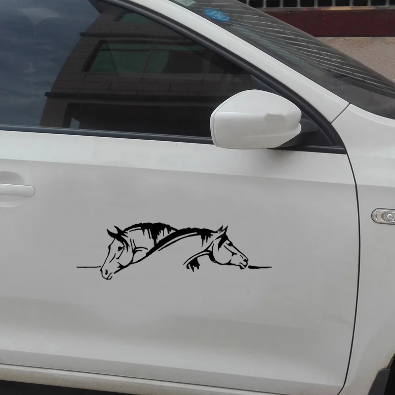 Креативная графическая наклейка с изображением двух лошадей