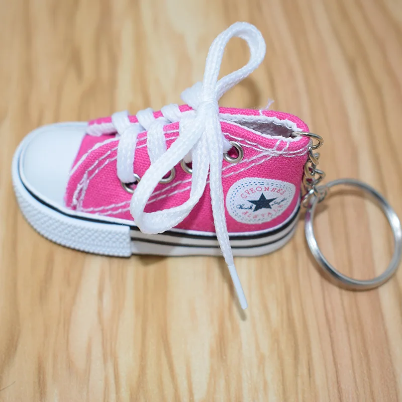 2020 Мини силиконовая парусиновая обувь брелок для ключей женщин и мужчин модная