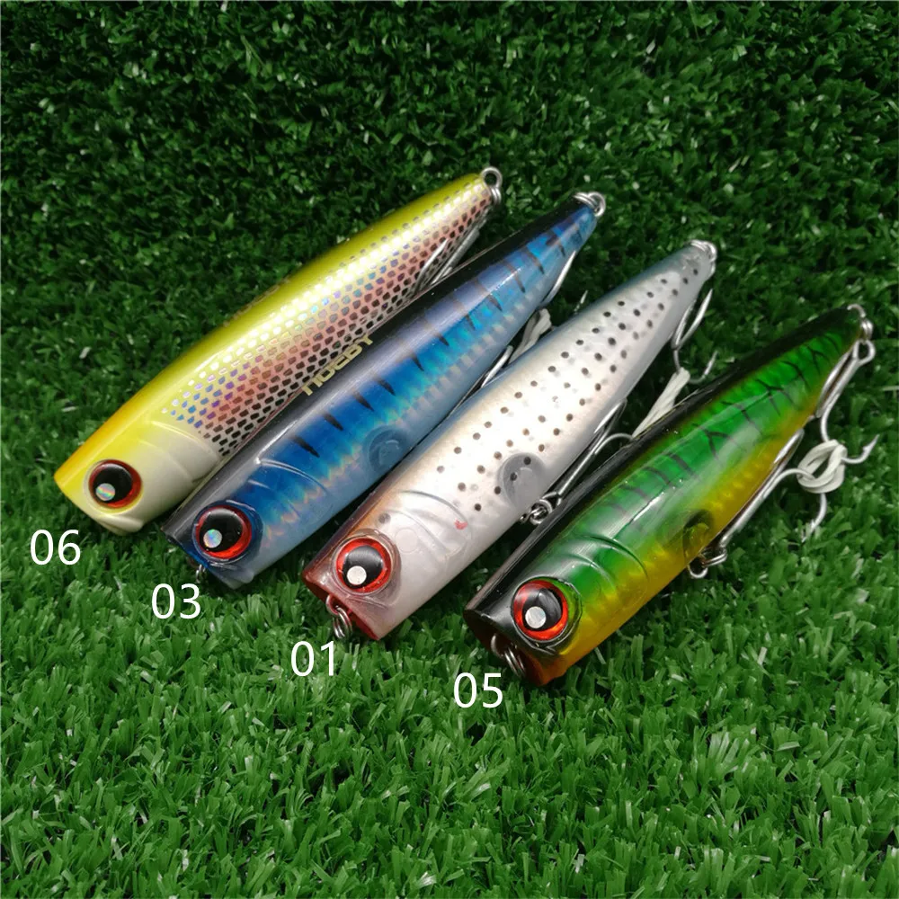 

NOEBY 4PCS Floating Popper Lure Wobblers 105mm/24g Saltwater Hard Bait Topwater Popper Fishing Lure For Seafishing 9140