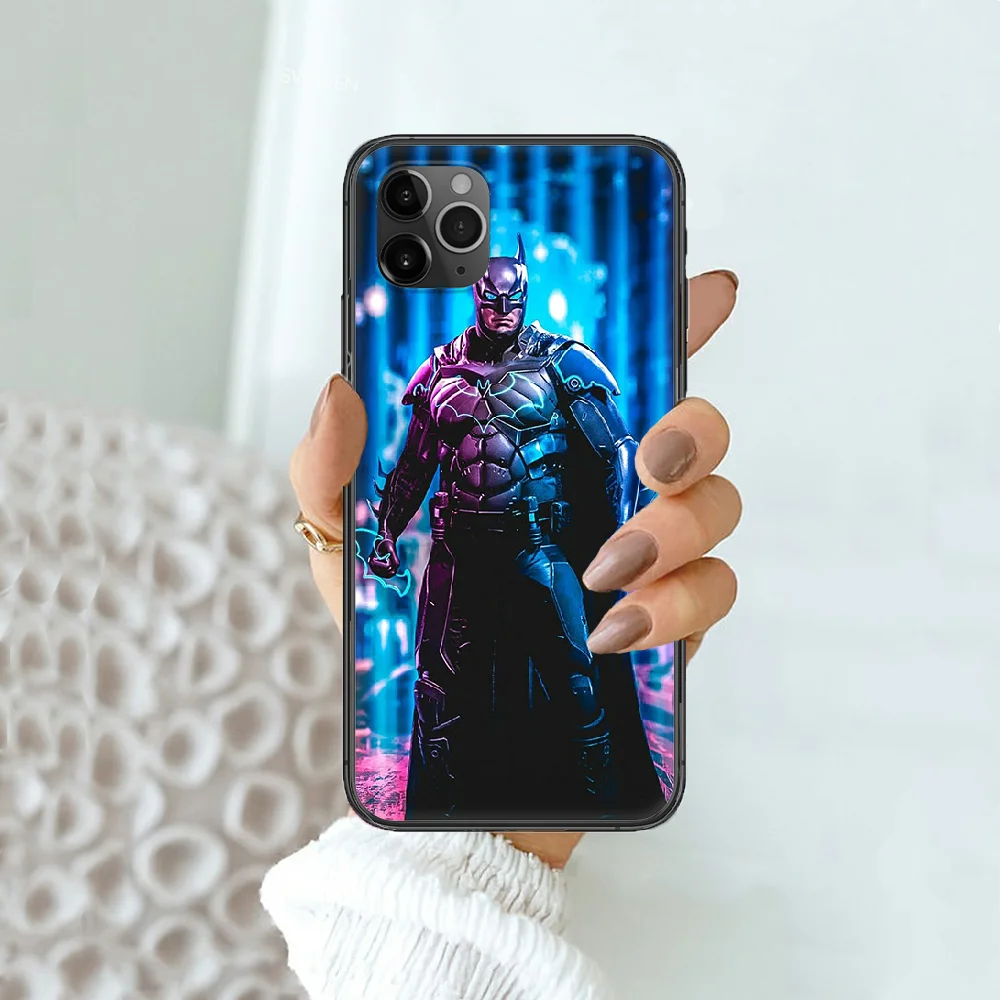 

Superhero BatmanS Phone Case Cover Hull For iphone 5 5s se 2 6 6s 7 8 12 mini plus X XS XR 11 PRO MAX black painting hoesjes art