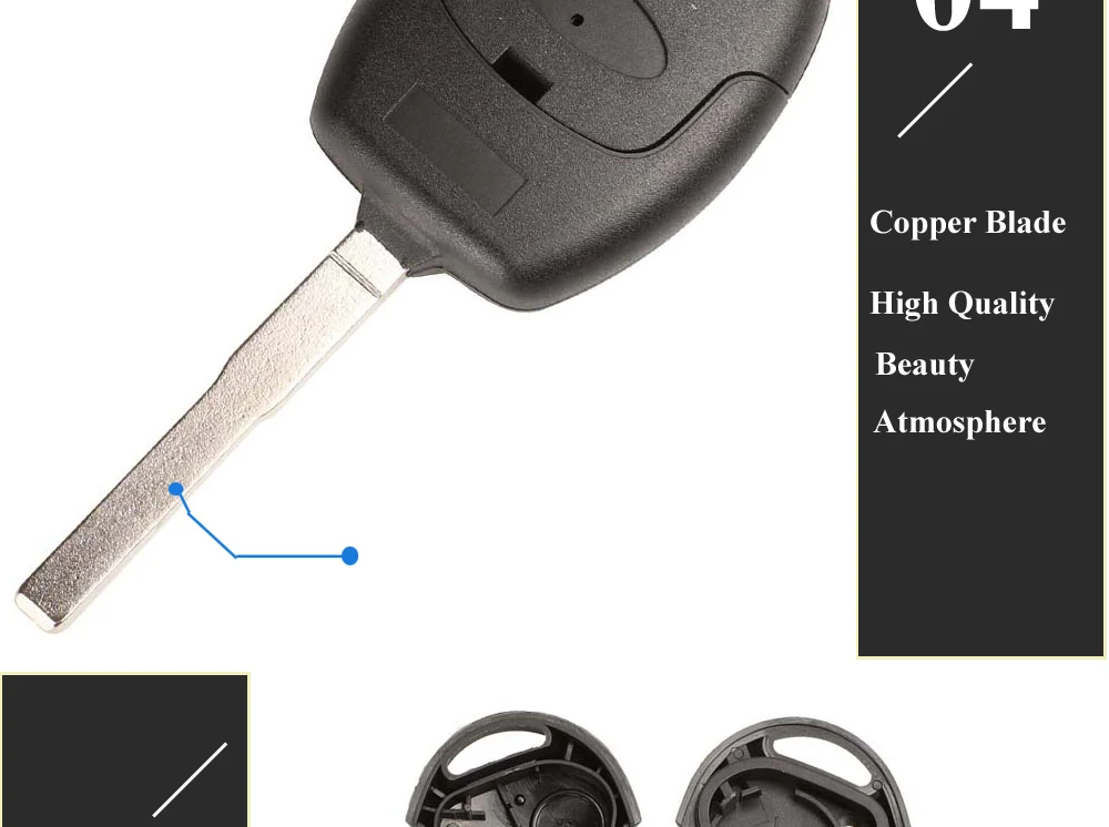 Jingyuqin 3 кнопки дистанционного ключа автомобиля оболочки для Ford Mondeo Focus 2 3 Festiva Fiesta Transit корпус для дистанционного ключа с FO21 HU101 Blade