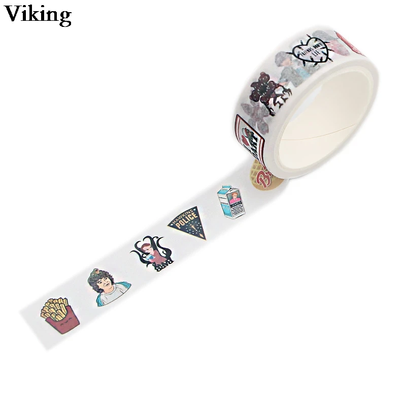 15mmX5m странные вещи декоративная васи лента крутая клейкая рукоделие