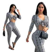 womens jumpsuit 2021 spring and autumn womens clothing fashion trend casual sexy plaid hollow stitching print jumpsuit