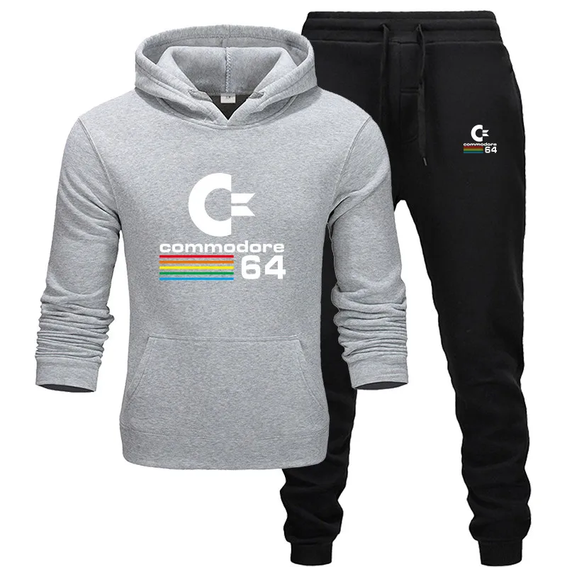 Новинка 2019 брендовый спортивный костюм C64 модная Мужская/женская спортивная