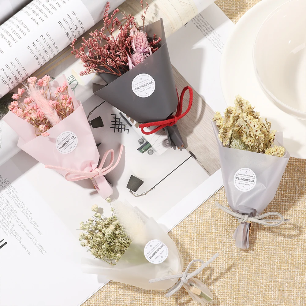 1 шт./лот мини Гипсофилы Натуральные сушеные цветы с коробкой для свадьбы