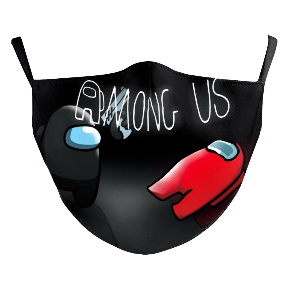 

Breathable Funny Print Mask Among Us Protective PM2.5 Masks Washable Fabric Face Mask Reusable Mouth Muffle for Adult Kids