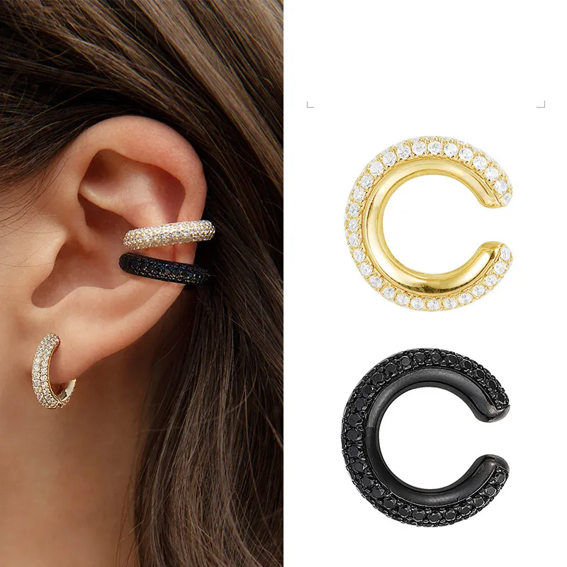 

Female Mini Shiny Zircon Earrings For Women High Quality Ear Clip 2021