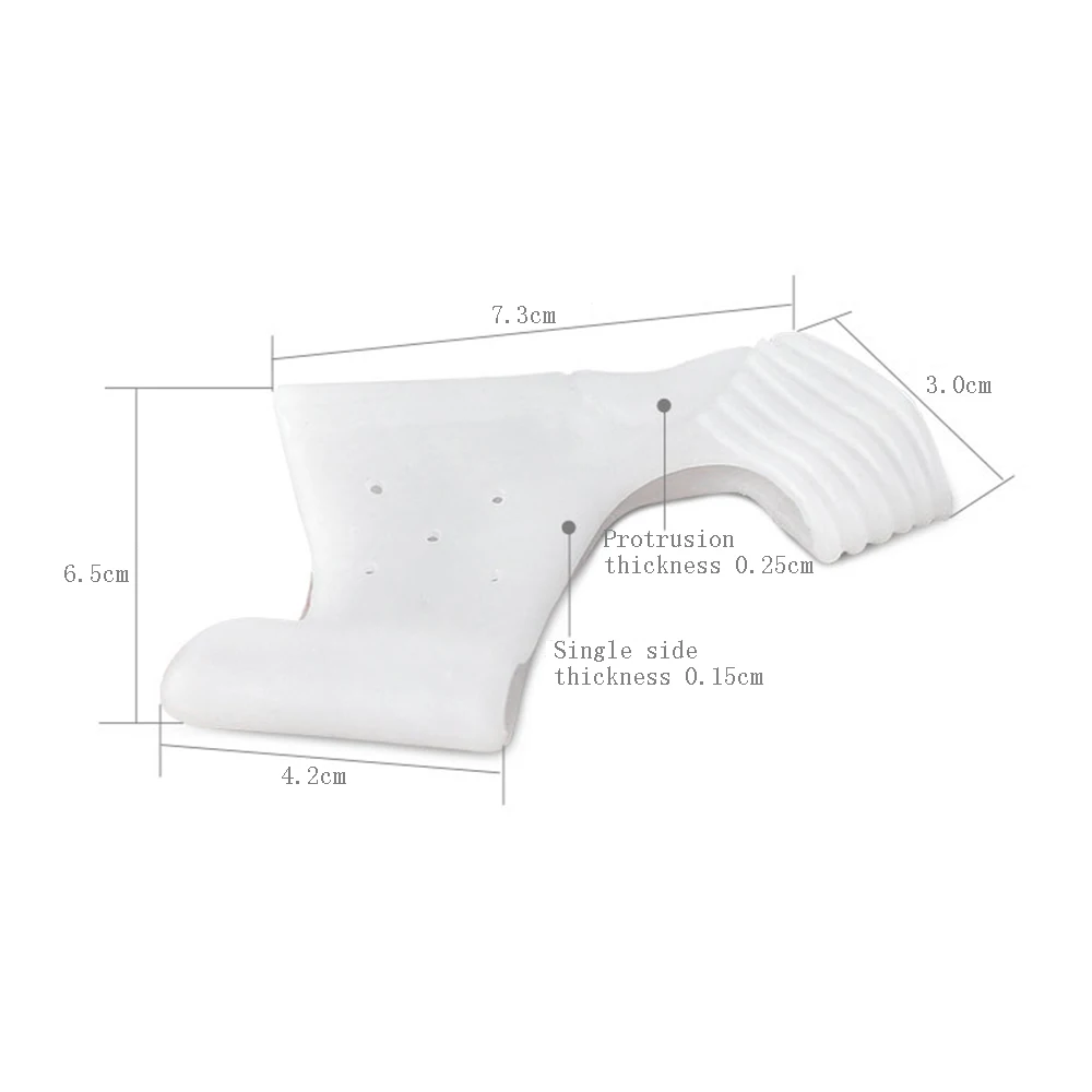 

2pcs Sebs Toe Separator Silicone Insoles Toe Overlapping Pain Relieve Spreader Foot Protector Inserts Orthosis