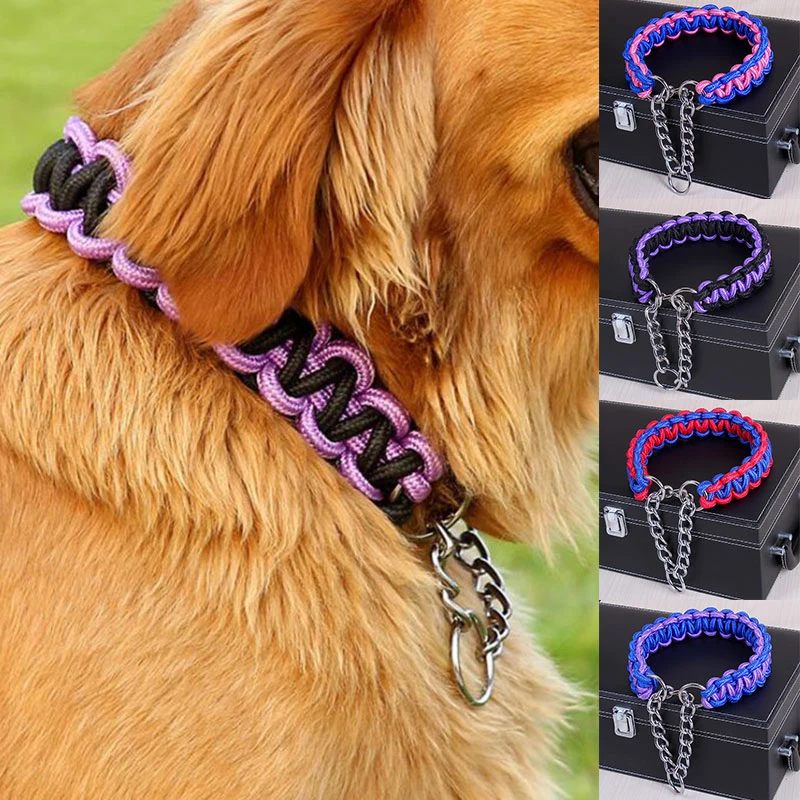 

New High Quality Upgraded Color Collar Large Dog German Shepherd Walk The Dog P Chain Adjustable Pet For Medium and large Dogs