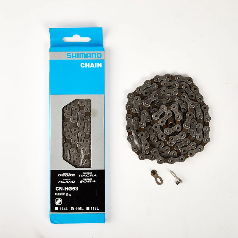 

9-скоростная цепь Alivio HG53 для велосипеда, суперузкая цепь для велосипеда, 9-скоростная цепь 9 S 112 звеньев, Аксессуары для велосипеда, 1 шт.