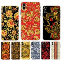 babaite khokhloma russian pattern flower luxury unique phone cover for iphone 13 11 pro xs max 8 7 6 6s plus x 5 5s se xr se2020