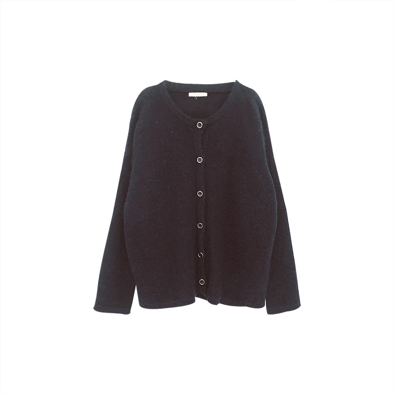 

Lonslan Homemade 2021 Spring and Summer French Retro Street Metal Buckle Korean Sweater Cardigan