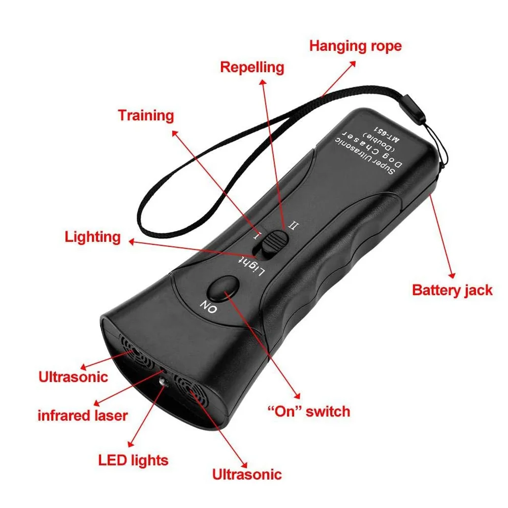 Ультразвуковой Охотник для собак останавливает Агрессивный Отпугиватель